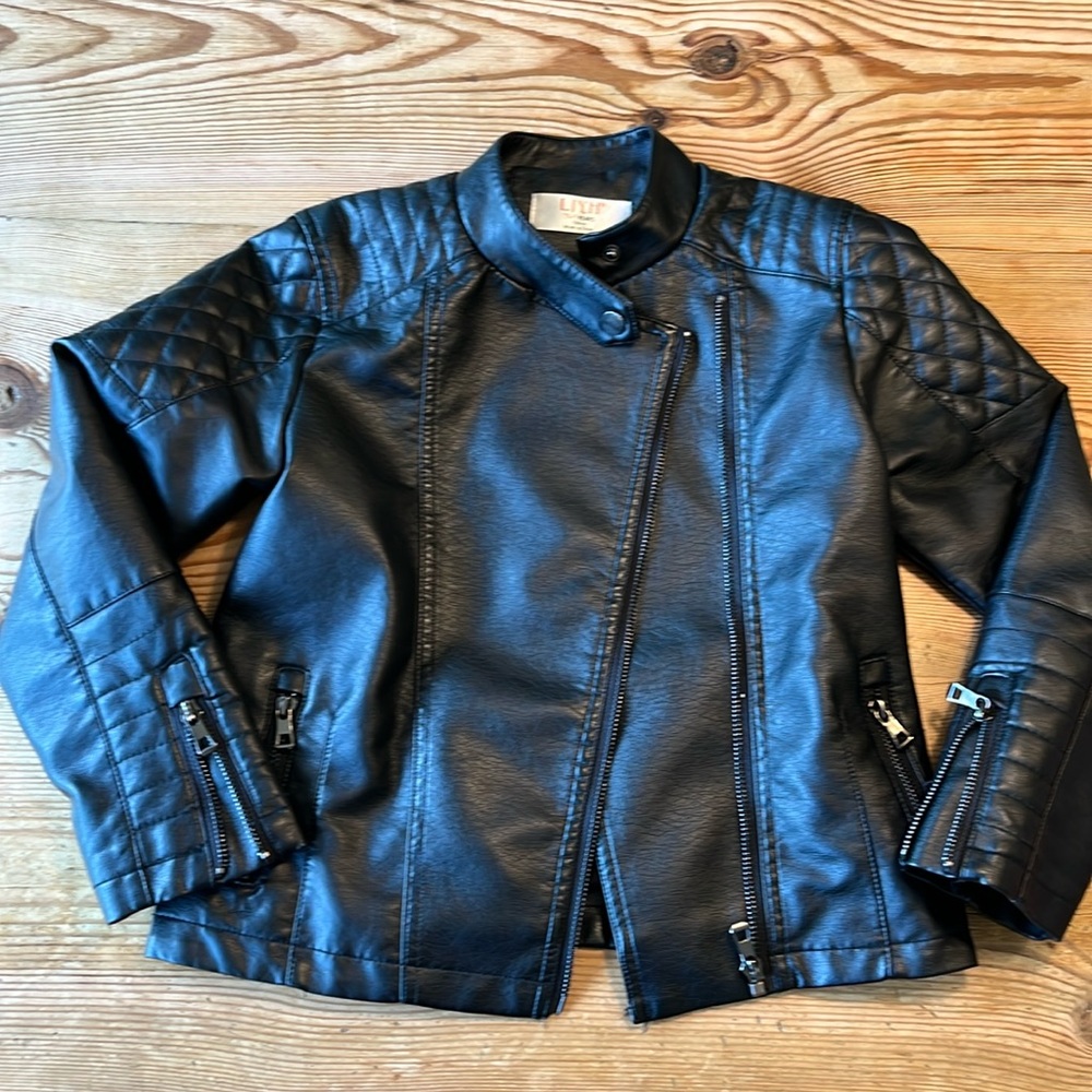 Girls pleather jacket size 7/8